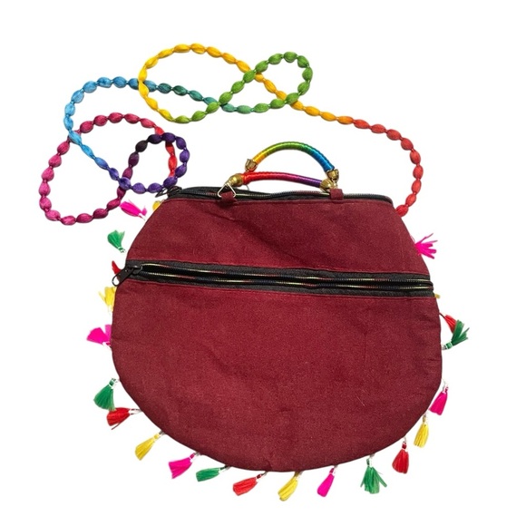Taweengam Crossbody Goodhan Crochet Pouch Cloth Handbag Bohemian Embroidered - Picture 3 of 11